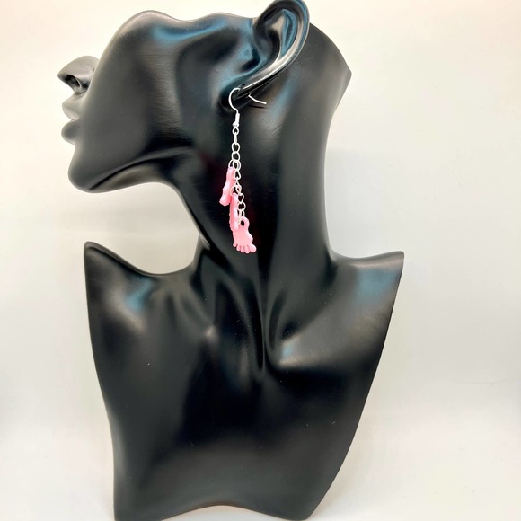 Baby Feet Earrings - Baby Shower Earrings - Gender Reveal Earrings - DDLG - Picture 10 of 11